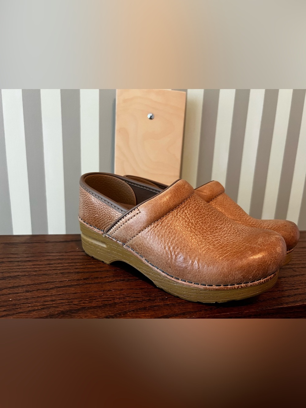 Dansko Women's  Honey Distressed Clogs